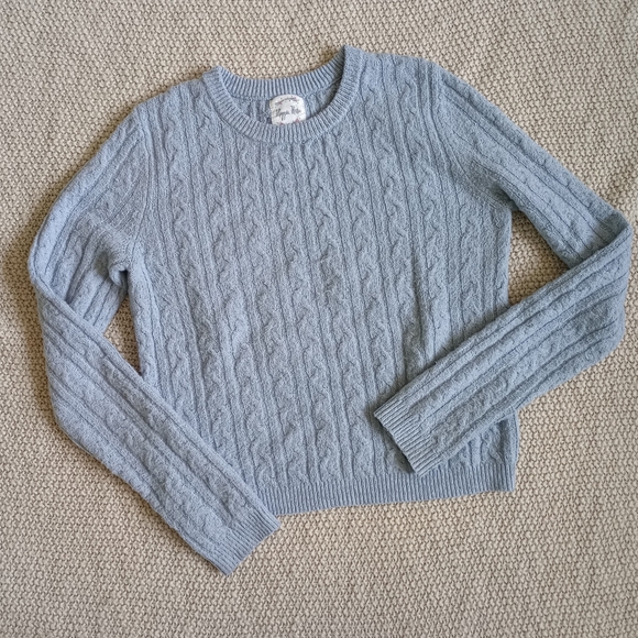 Hippie Rose Cable Knit Cropped Sweater - Picture 2 of 8